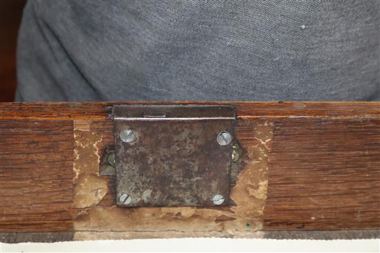 A George III oak bureau W.92cm
